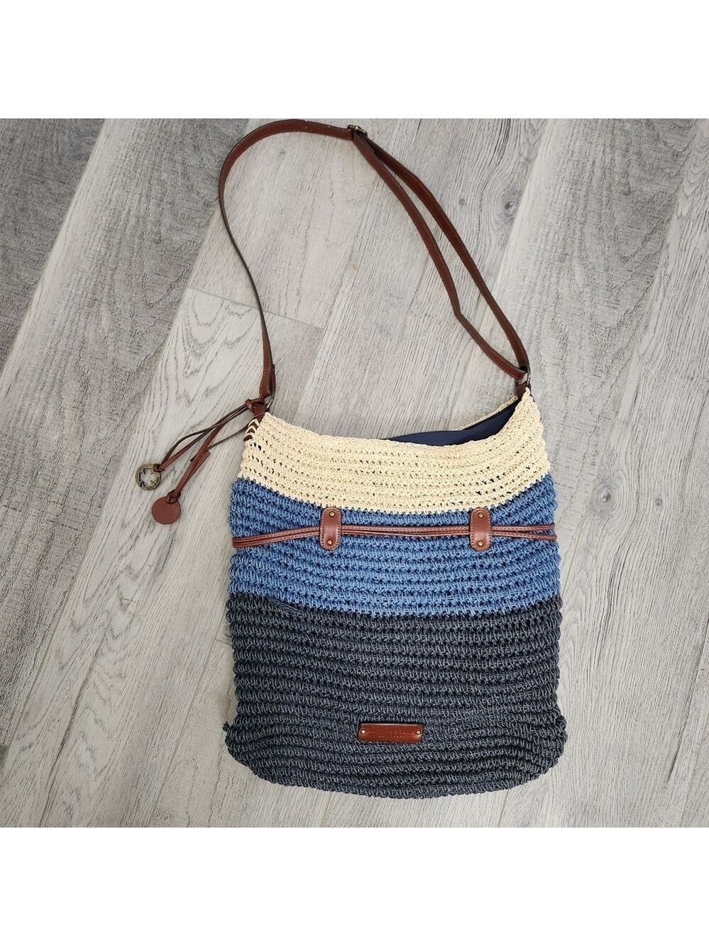 Lucky Brand Horizontal Stripe Paper Beach Tote Bag - Picture 8 of 16